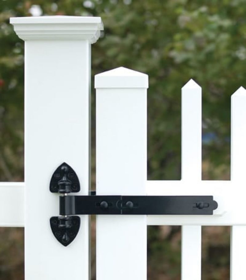 8292 Black Powder Coat Reversible Hinges