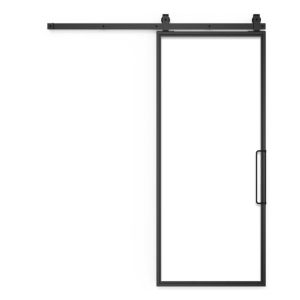 Single Panel Glass Barn Door