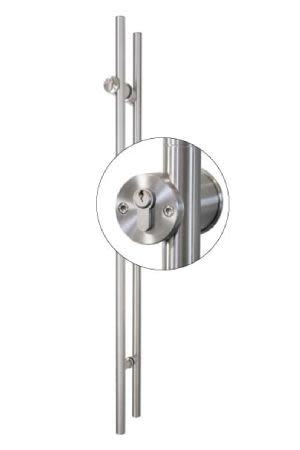 TG.1150.PZ Stiletto Locking Pair Barn Door Handle