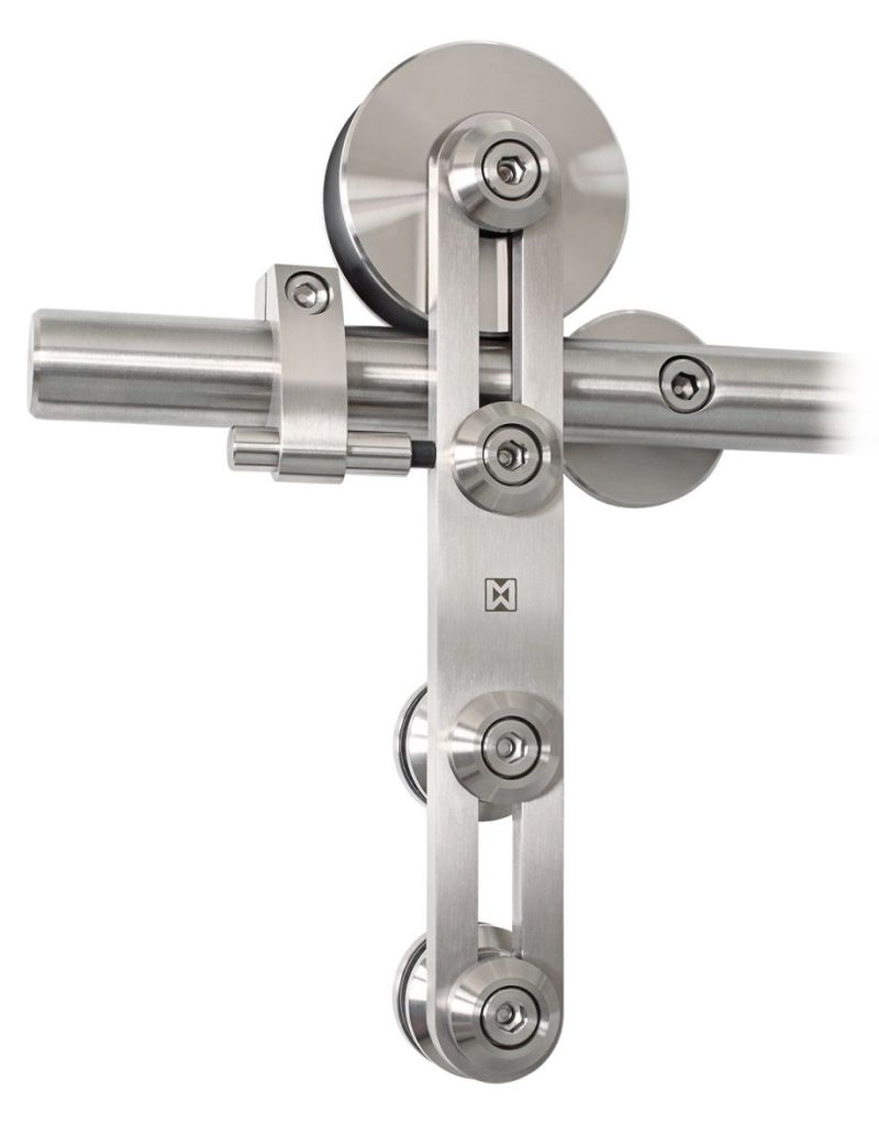 Brushed Protec Sliding Door Hardware Kit