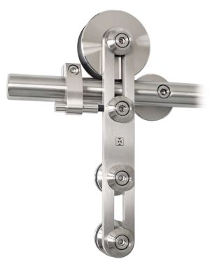 Brushed Protec Sliding Door Hardware Kit